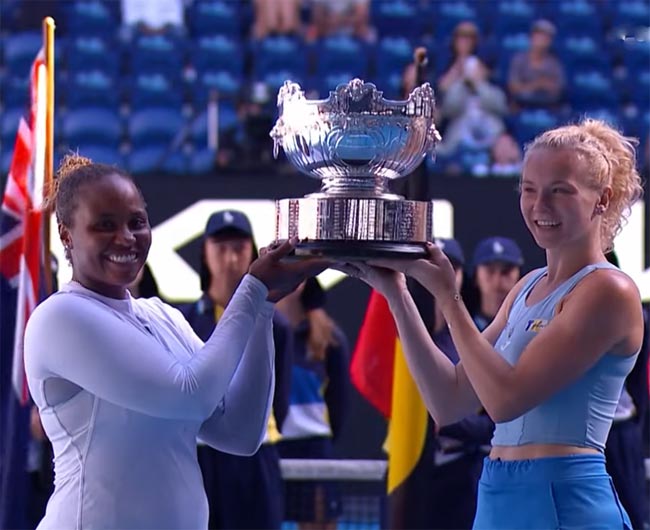 Australian Open-2025. Катержина Синякова та Тейлор Таунсенд стали чемпіонками парних змагань